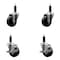 Service Caster 3.5'' Phenolic Wheel Swivel 1'' Expand Stem Caster Set 2 Brakes, 4PK SCC-EX20S3514-PHS-2-TLB-2-1 - alternate 1